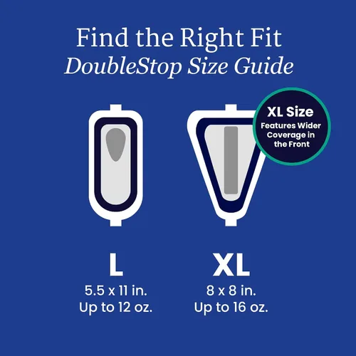 Vista 6 de NorthShore DoubleStop Protector Masculino para Incontinencia, Grande, 104 Unidades Discreet Cup-Shaped Protection, Light to Moderate Bladder