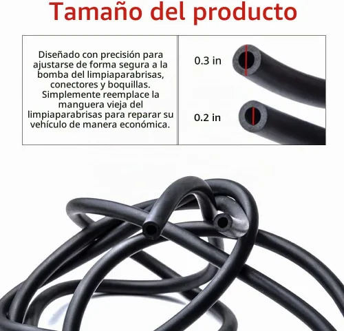 Vista 3 de OTUAYAUTO Kit de manguera para lavaparabrisas, manguera universal de líquido de lavadora de 9.8 ft (118 pulgadas) con 12 conectores, compatible