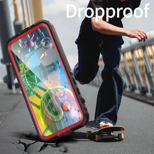 Vista 3 de Funda impermeable para iPhone 14 Pro Max, IP68 impermeable con protector de pantalla integrado, carcasa resistente y pesada para iPhone 14 Pro Max