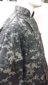 Vista 7 de Abrigo de chef de camuflaje digital ACU de manga corta de algodón suave de fácil cuidado