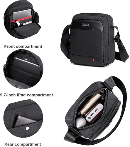 Vista 5 de Aisinivo Bolso de mensajero Bolsos de hombro Bolsos y bolsos de hombre Bolsos cruzados pequeños para hombres Bolsa de viaje