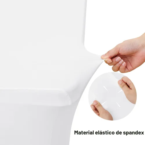 Vista 5 de Smiry Paquete de 2 manteles de elastano de 6 pies, elásticos ajustables, lavables y sin arrugas, rectangulares para mesa de patio, para exteriores