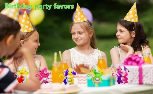 Vista 3 de Paquete de 30 unidades a granel de mono Push Rainbow Bubble Mini Pop Fidget para niños y niñas, pequeños regalos de fiesta de cumpleaños de Navidad