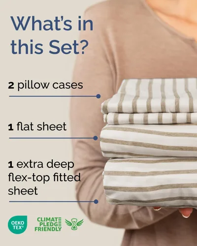 Vista 293 de Extra Deep Twin XL Sheet Set - 3 Piece College Dorm Room - White 01-Blanco
