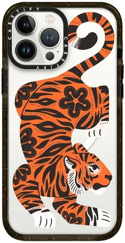 Vista 205 de CASETiFY Funda Impact para iPhone 13 [Protección contra caídas de grado militar 4X de 8.2 pies/Compatible con Magsafe] - #1 Mom - Transparente