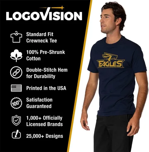 Vista 281 de LOGOVISION Official Collegiate One Color Distressed Logo Short Sleeve for Men & Women T Shirt Collection 3