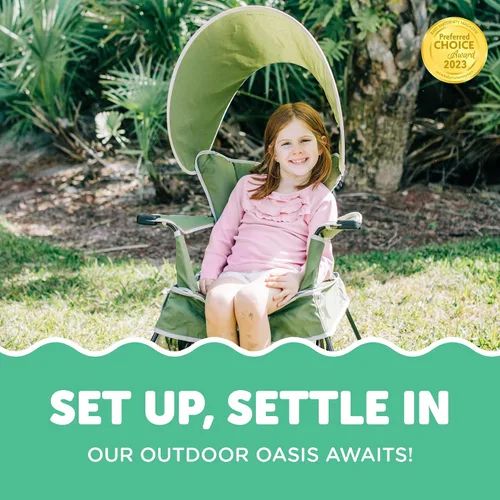 Vista 5 de Baby Delight Silla portátil Go with Me Grand Deluxe para niños Interior y exterior Moss Bud Green Verde musgo