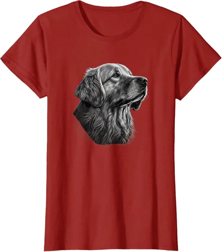 Vista 49 de Camiseta divertida Golden Retriever, Negro