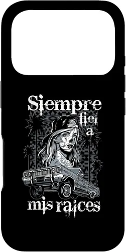 Vista 30 de iPhone 16 Chicana Style Lowrider Ropa Mujeres Mexicano-Americana Latina Case