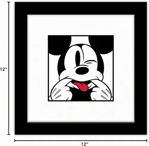 Vista 3 de Trends International Gallery Pops Disney Mickey Mouse - Mickey Expressions - Póster de pared de cara divertida, 12 x 12 pulgadas, versión enmarcada