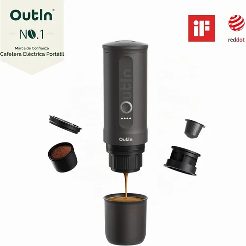 Vista 2 de OutIn Nano Máquina de café espresso eléctrica portátil con vaso de viaje