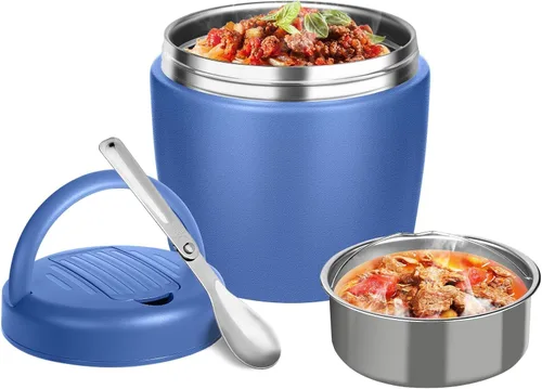 Vista 12 de Termo para comida caliente, 40 onzas, tarro de comida aislado al vacío para adultos, de acero inoxidable, termo de boca ancha, a prueba de fugas