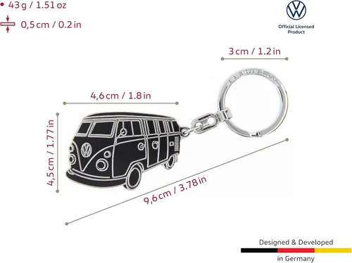 Vista 6 de BRISA VW Collection - Llavero Volkswagen Bus T1 (silueta/esmalte)