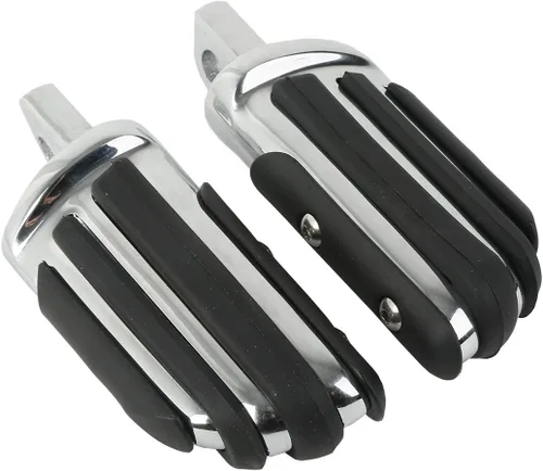 Vista 9 de TCT-MOTORPARTS Estriberas de pie para reposapiés estilo montaje macho de 0.433 in para Harley Touring Road King Glide Negro #01