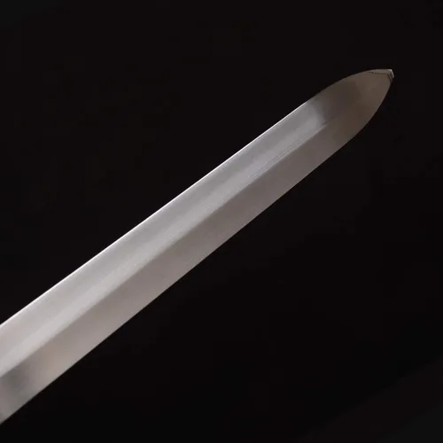 Vista 7 de Espada fort 48.8" KingSolomon, espada de caballero medieval clásica de metal real, espadas bíblicas de todo metal, roja/marrón