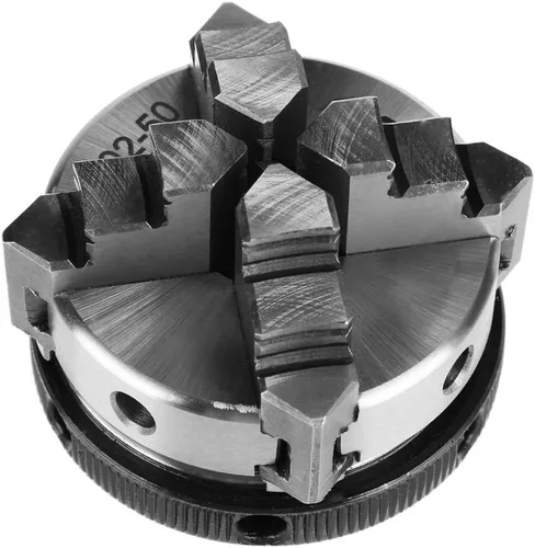 Vista 9 de Mini torno de 4 mandíbulas de 1.969 in, sujeción autocentrante reversible, montaje de rosca M14, torno manual para carpintería, mandril compacto