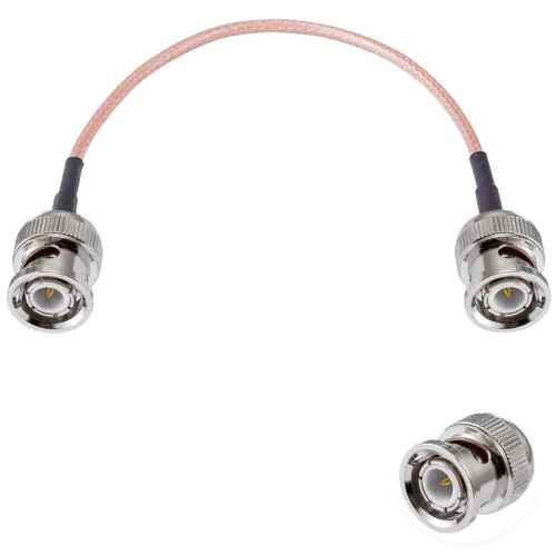 Vista 5 de Cable BNC macho a BNC macho de 50 ohmios BNC macho a macho RG316 RF Coaxial Pigtail Cable de puente de 10 pies/9.8 ft para antenas de RF Jamón Radio