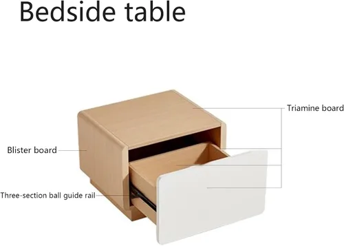 Vista 5 de TADIBU Mesita de noche pequeña para mesita de noche, mesa auxiliar para dormitorio, cómoda pequeña con cajones de almacenamiento, mesa auxiliar