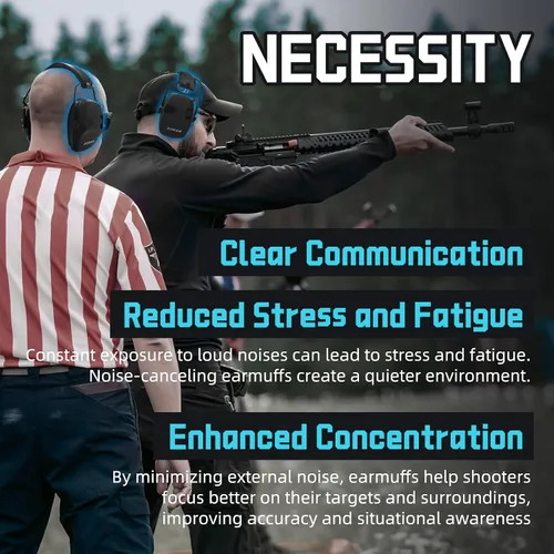 Vista 4 de ZOHAN EM054 Electronic Ear Protection for Shooting Range with Sound Amplification Noise Reduction, Ear Muffs for Gun Range