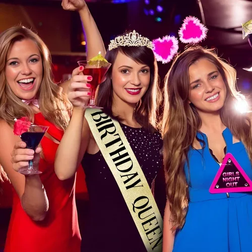 Vista 6 de CIEHER Kit de corona y banda de cumpleaños - Tiaras y coronas para mujer, aleación