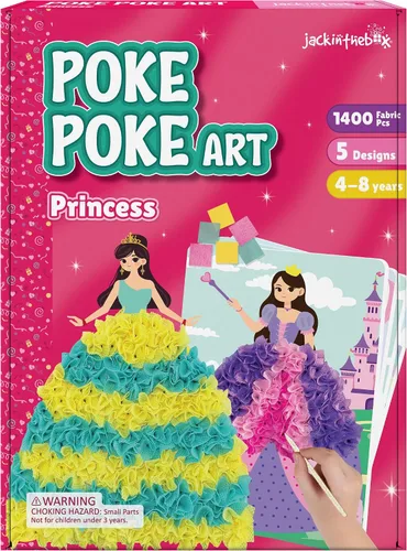 Vista 16 de jackinthebox Poke Poke Art - Temas de animales, arte y manualidades de tela sin desorden, kits de prensado de flores, regalo para niños, regalos