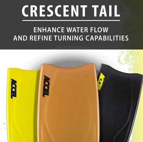 Vista 5 de BZ Bodyboards - Accel Pro Board - Crescent Tail, Slick Bulbs, borde de corte contorneado de la cubierta, alto rendimiento - Jinetes avanzados