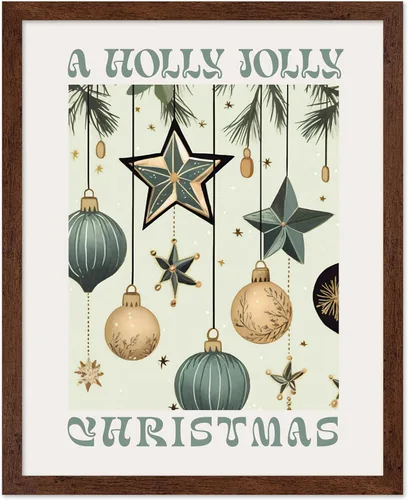 Vista 12 de Poster Master A Holly Jolly - Póster navideño, arte de invierno, diseño de pared moderno, regalo para hombres y mujeres, gran decoración para sala