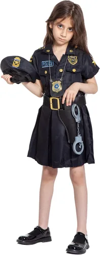 Vista 5 de JAZGROM Disfraz de oficial de policía para disfraz de Halloween de lujo