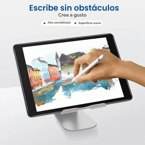 Vista 5 de SPARIN mica protectora para iPad Pro de 10.5 - Vidrio templado de doble protección, compatible con lápiz Apple, apto para funda, de borde redondo