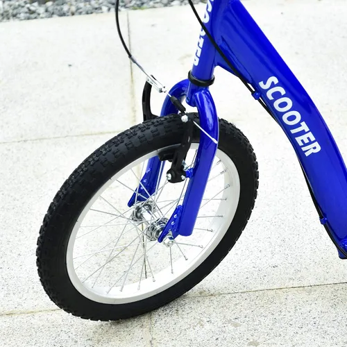 Vista 8 de Aosom Youth Scooter Kick Scooter for Kids 5+ with Adjustable Handlebar 16" Front and 12" Rear Dual Brakes Inflatable Wheels