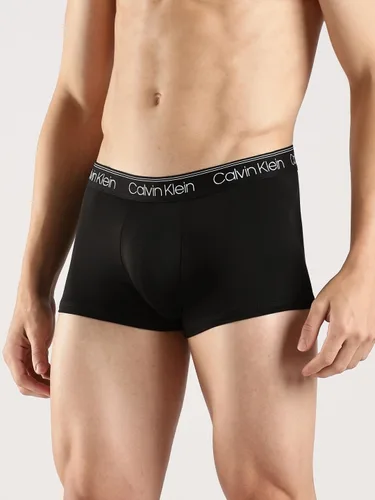 Vista 5 de Calvin Klein Ropa interior de microfibra elástica para hombre, paquete de 3 troncos 3 Negro