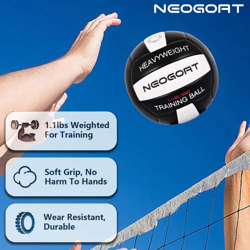 Vista 6 de 1.1LBS Weighted Heavy Volleyball For Setters Serve Trainer Setter Weighted Volleyball Training Equipment Size 5 Soft PU Leather, Durable for