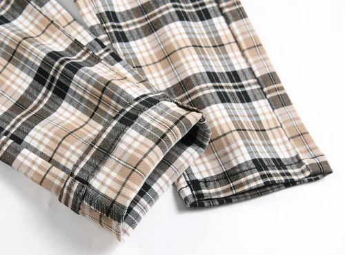 Vista 6 de Pantalones a cuadros para hombre, ajustados, elásticos, ajustados, chinos, golf, negocios, vestido casual