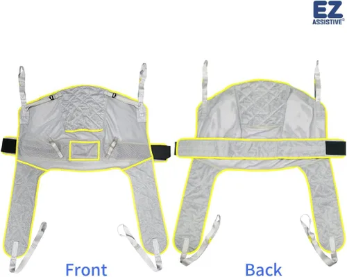 Vista 2 de EZ Assistive Eslinga universal para higiene, soporte acolchado para el paciente, reutilizable y lavable, para trasladar pacientes a cómodos e
