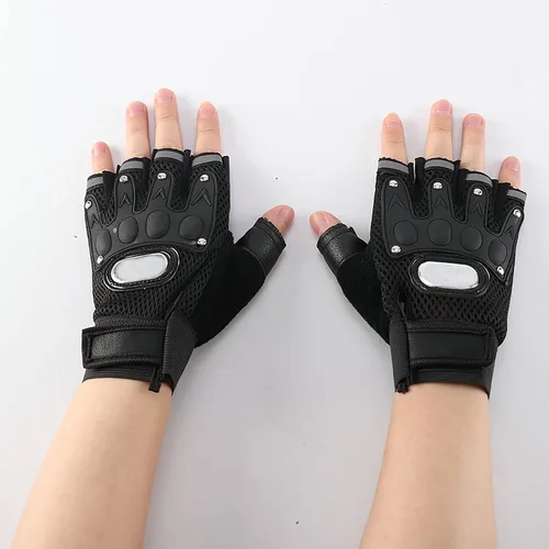 Vista 12 de IPENNY Guantes de entrenamiento unisex para hombre y mujer, guantes de ciclismo de medio dedo, transpirables, elásticos, guantes de ciclismo