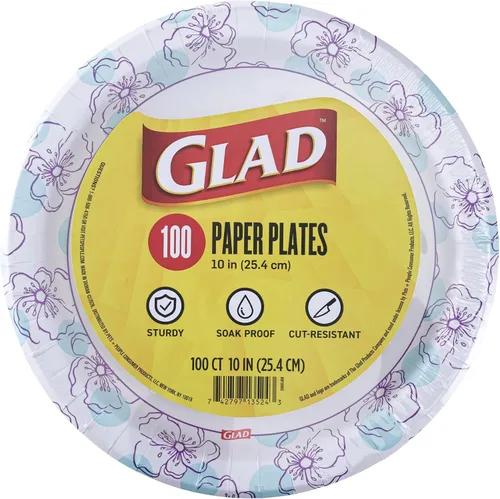 Vista 11 de Glad - Platos de papel desechables cuadrados para todas las ocasiones