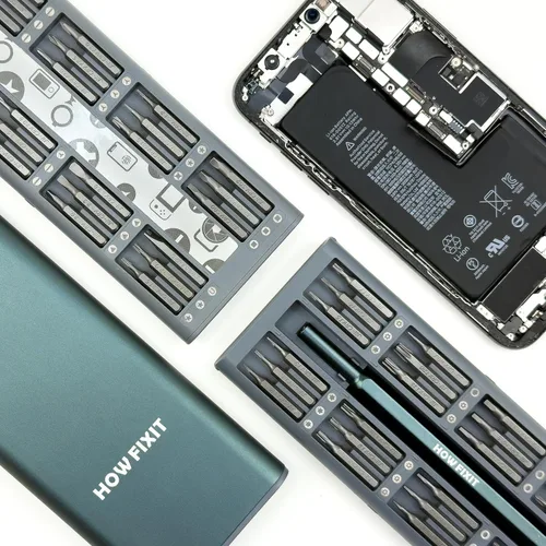 Vista 8 de HowFixit PRO - Juego de destornilladores de 48 bits para reparación de electrónica, smartphone, iPhone, laptop, Macbook, PC, consola
