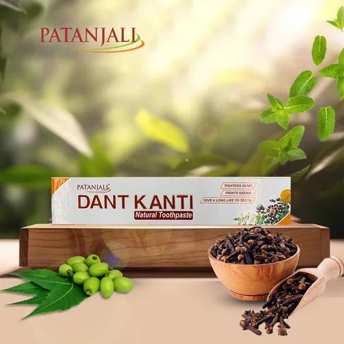 Vista 4 de Patanjali Dant Kanti Pasta de dientes natural 100gm (paquete de 10)