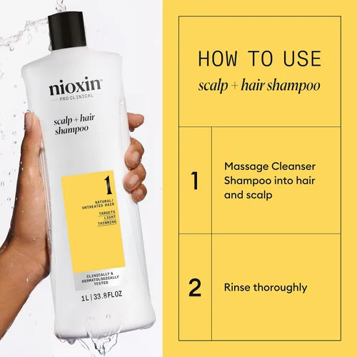 Vista 6 de Nioxin Shampoo & Conditioner Liter Duo Sets Pumps Included Systems 1-4