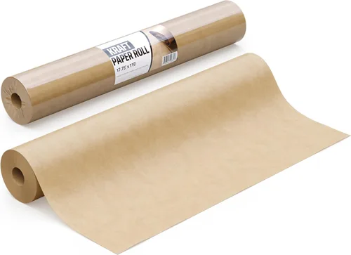 Vista 11 de Crown Display Rollo de papel kraft negro de 17.75 x 1320 pulgadas (110 pies), papel de regalo kraft perfecto como papel de envío, rollo de papel
