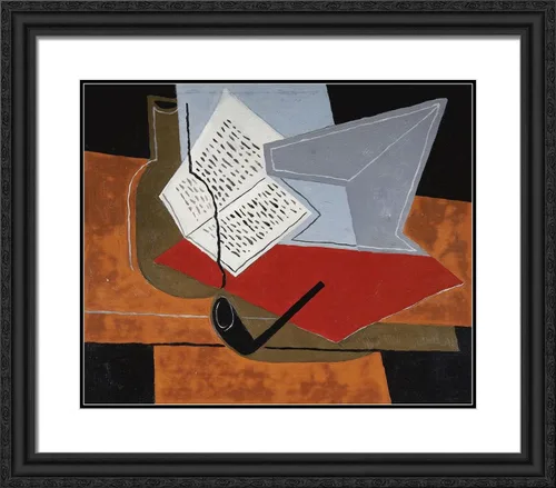 Vista 5 de ArtDirect Gris, Juan 23x20 Black Modern Framed Art Print Titled: Bowl and Book