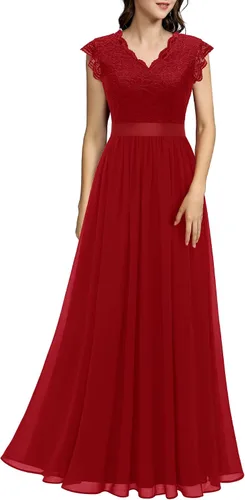 Vista 119 de Dressystar - Vestido de dama de honor, sin mangas, con cuello en V, para fiesta de boda