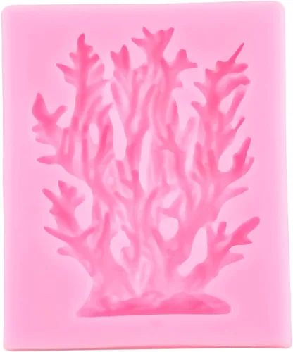 Vista 6 de Molde de silicona para algas marinas, juego de 4 moldes para fondant de coral marino