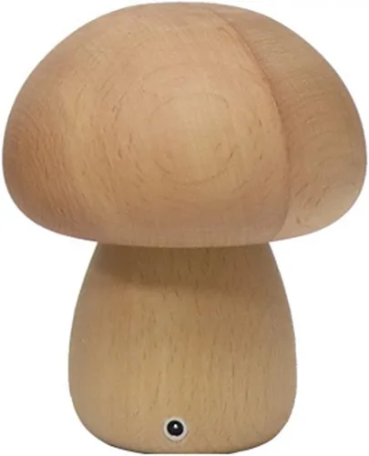 Vista 6 de Lámpara de madera USB con forma de hongo, luz nocturna multicolor, iluminación ambiental, luces de noche, lámparas de mesa para dormitorio, sala