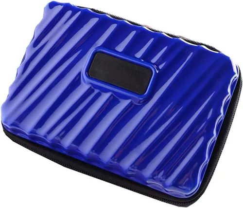 Vista 9 de Neceser de maquillaje con cremallera rígida y duradero, resistente a los golpes, para mujer, estuche Cosmático, impermeable, almacenamiento al aire