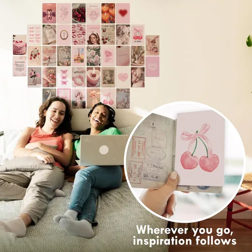 Vista 4 de 97 Decor Decoración de Habitación Estética Coqueta Rosa - Decoración de Pared Coqueta, Pósteres Coqueta Para Habitación Estética Kit de Collage Rosa