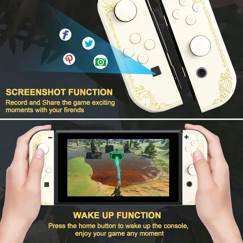 Vista 6 de AUGEX Joy Pads for Switch, Upgraded Switch Joypads for NS Sports Game, LR Wireless Joy Pad Controller for Switch, with Wake-upScreenshot (White)