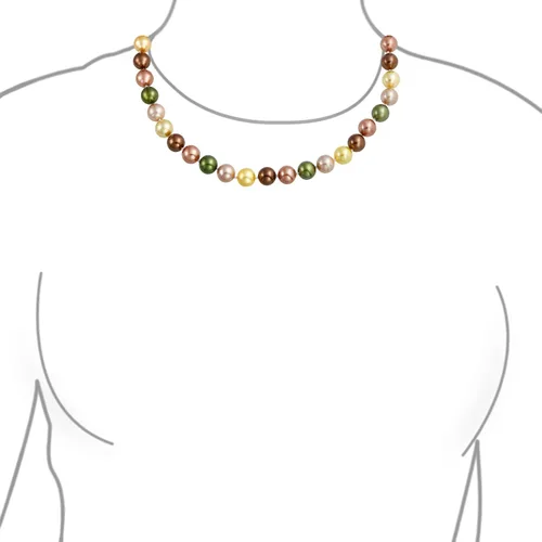 Vista 3 de Collar de perlas simuladas de 0.394in para mujer, color negro, blanco, marrón, gris, azul, multicolor, de 18, 20 pulgadas, Perla, no aplica