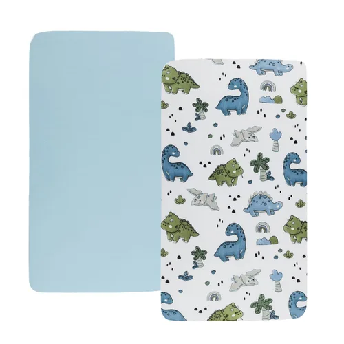 Vista 35 de Juego de sábanas de moisés, paquete de 2 sábanas bajeras ajustadas, elásticas ultra suaves, para colchón de cuna rectangular ovalada de reloj
