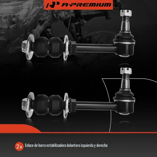 Vista 3 de A-Premium 2 x Enlace de Barra Antivuelco Delantera, Enlace de Barra Estabilizadora, Compatible con Dodge Ram 1500 2000-2001, Ram 2500 2000-2002, Ram